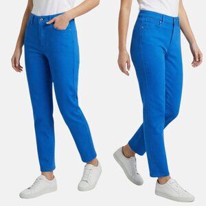 White House Black Market Cobalt Blue Jeans Like New Size Women's 8 Straight Leg